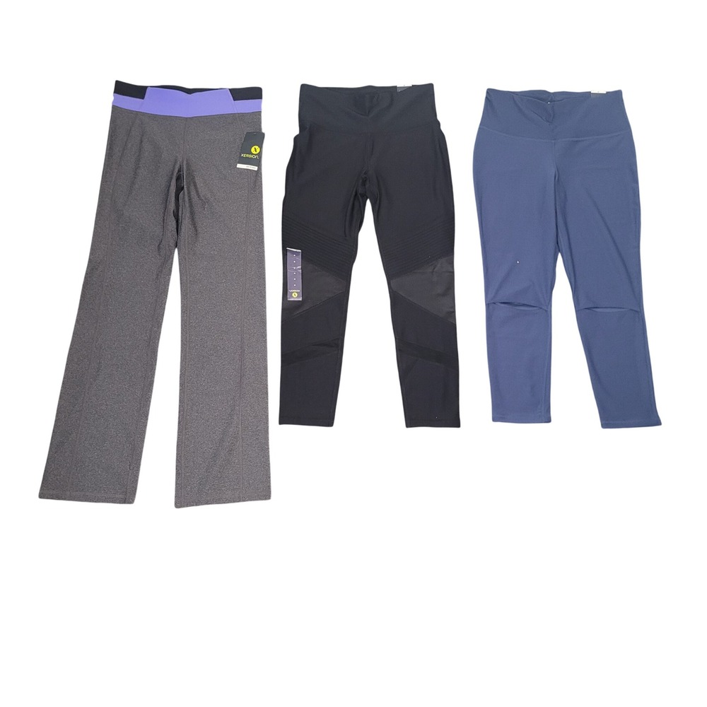Xersion Size Medium Leggings Bundle Women Multicolor Activewear NWT 3 Pack
